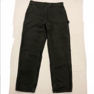 (New Condition) Khaki Gray Flannel Lined Carhartt Pants